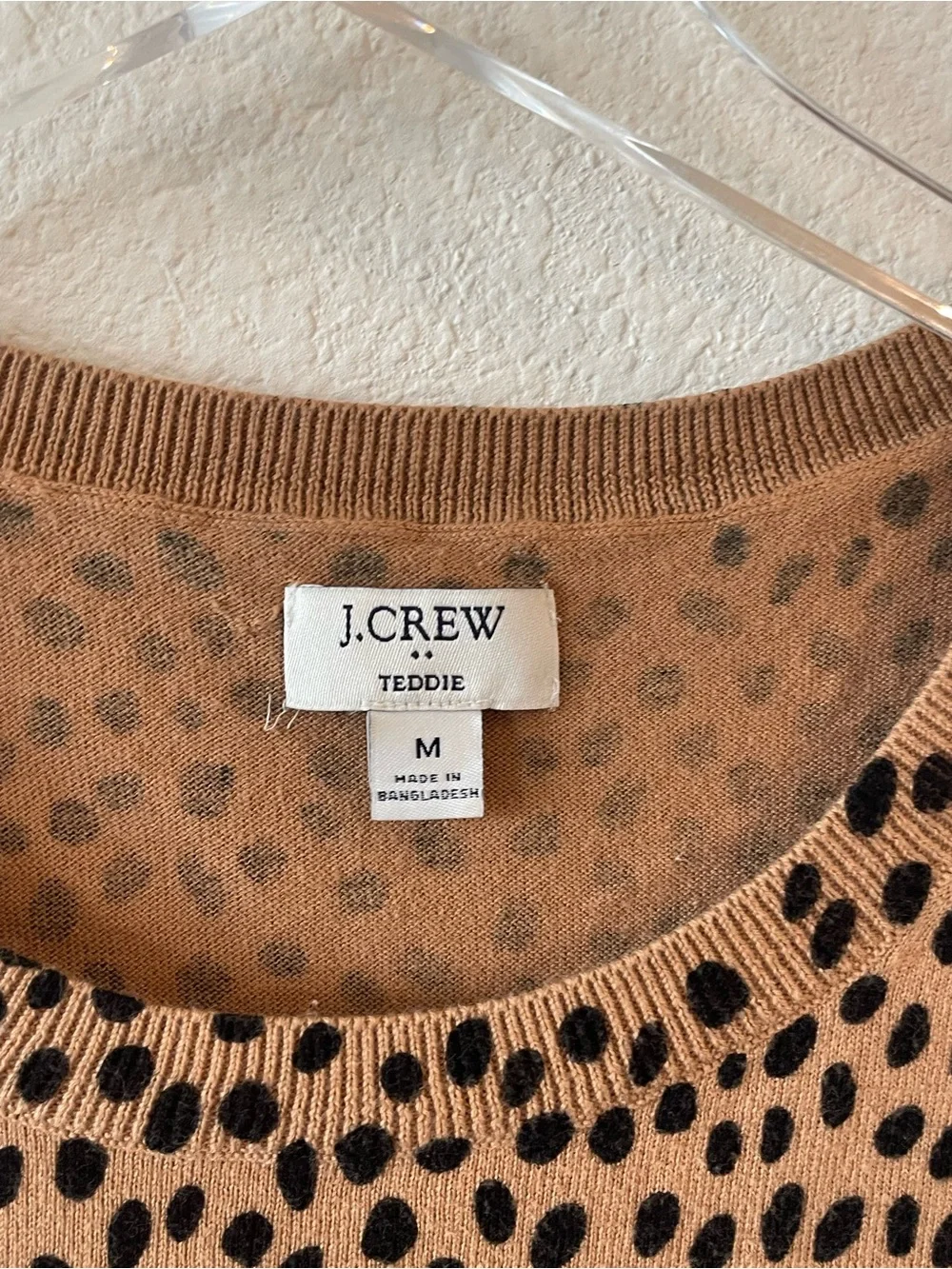 J.Crew Cheetah Crewneck Teddie Sweater